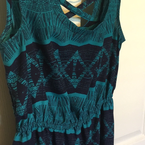 Blue polyester dress - Picture 4 of 4